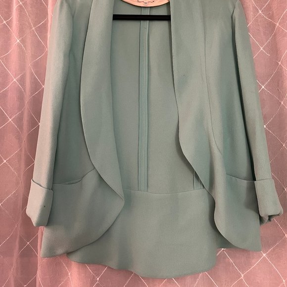 turquoise aritzia wilfred blazer jacket size 8 - Picture 2 of 15